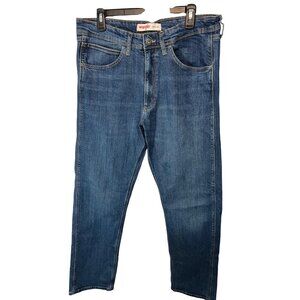 Wrangler Mens Regular Fit Straight Leg Blue Denim Jeans